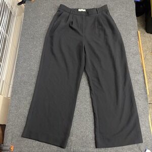Abercrombie & Fitch Pants Womens 14 Black Trouser Wide Leg Workwear